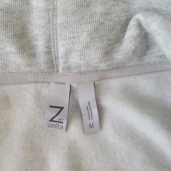 Z By Zella Cardigan Womens Medium Gray Drape Collar Open Front Shooting Star NWT - Picture 7 of 11